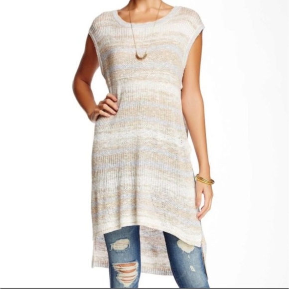 Free People Always Sunny Days Knit Tunic Top NWT - S - Picture 4 of 13